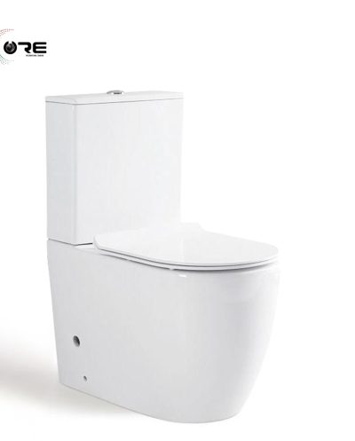CoreMaroc WC à poser céramique blanc toilette avec réservoir abattant silencieux avec frein de chute A-8059