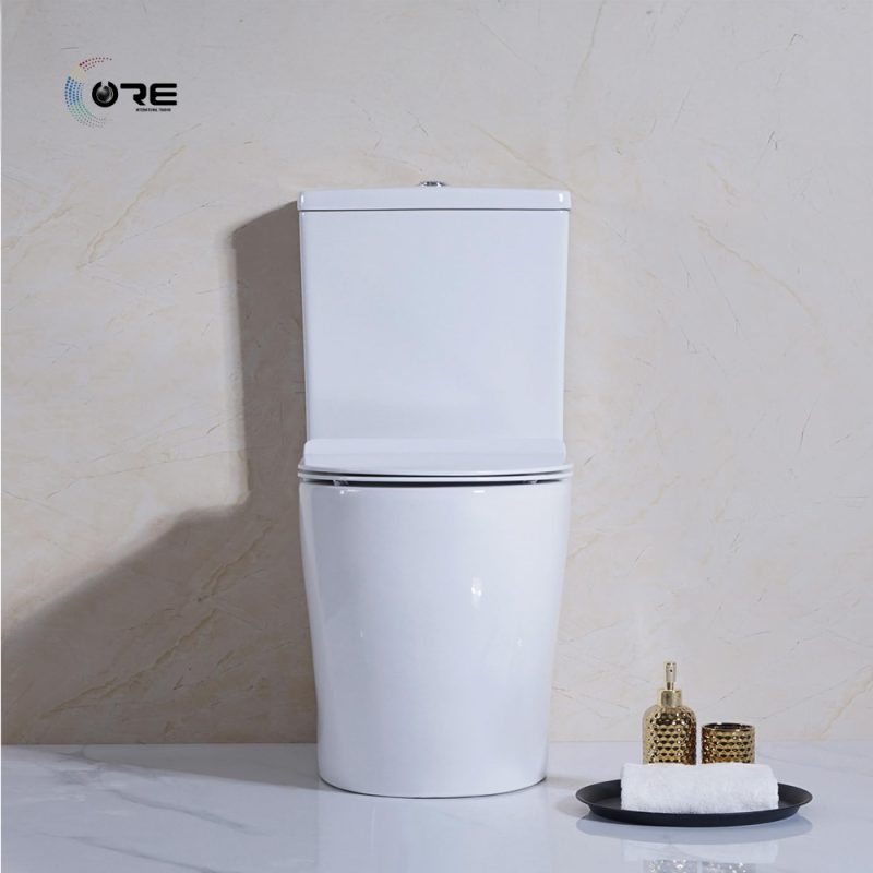 CoreMaroc WC à poser céramique blanc toilette avec réservoir abattant silencieux avec frein de chute A-8059 - Image 2
