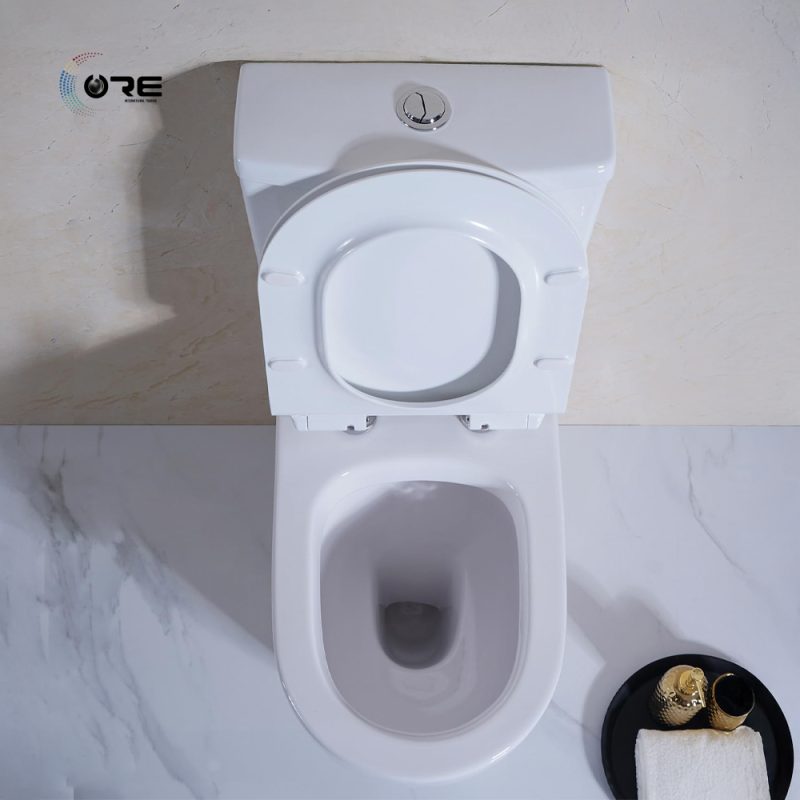 CoreMaroc WC à poser céramique blanc toilette avec réservoir abattant silencieux avec frein de chute A-8059 - Image 3